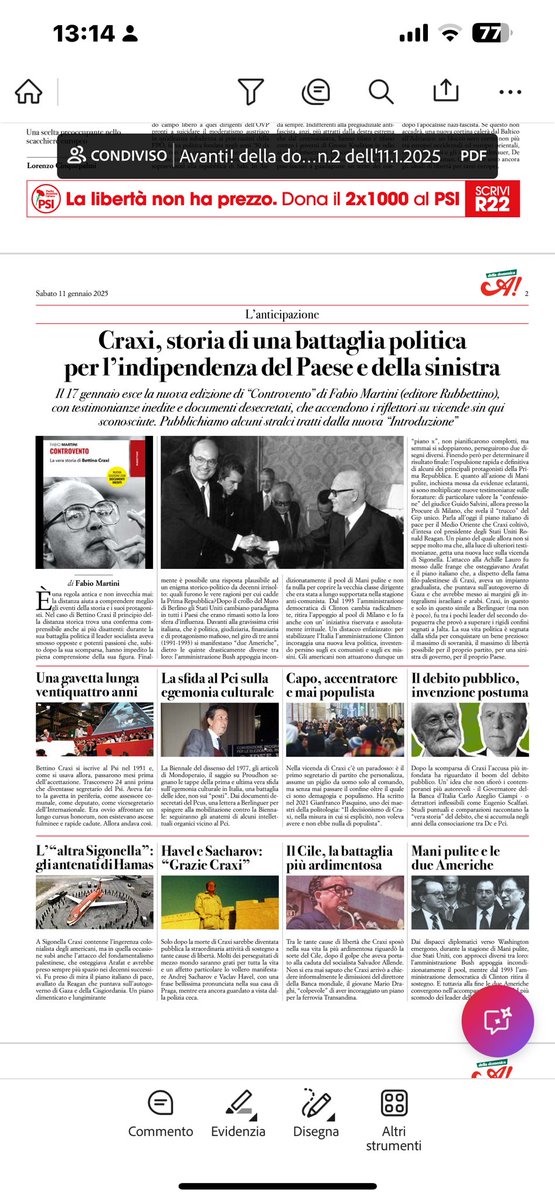 PsiBologna's tweet photo. Appuntamento con 
#avantidelladomenica 
Politica estera in primo piano 
Una forza di interposizione che garantisca la pace.
Bettino Craxi e le sue battaglie storiche.
L’attrazione di @GiorgiaMeloni per 
@elonmusk e i potenti
@e_maraio 
@GiadaFazzalari 
@afollini 
#alessandrosilvestri
#fabiomartini