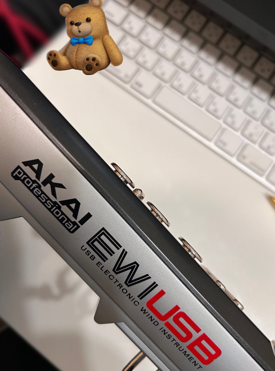 udonban's tweet image. 今日の作業もEWIを使ってます(ᵔᴥᵔ)
#EWI  #AKAI