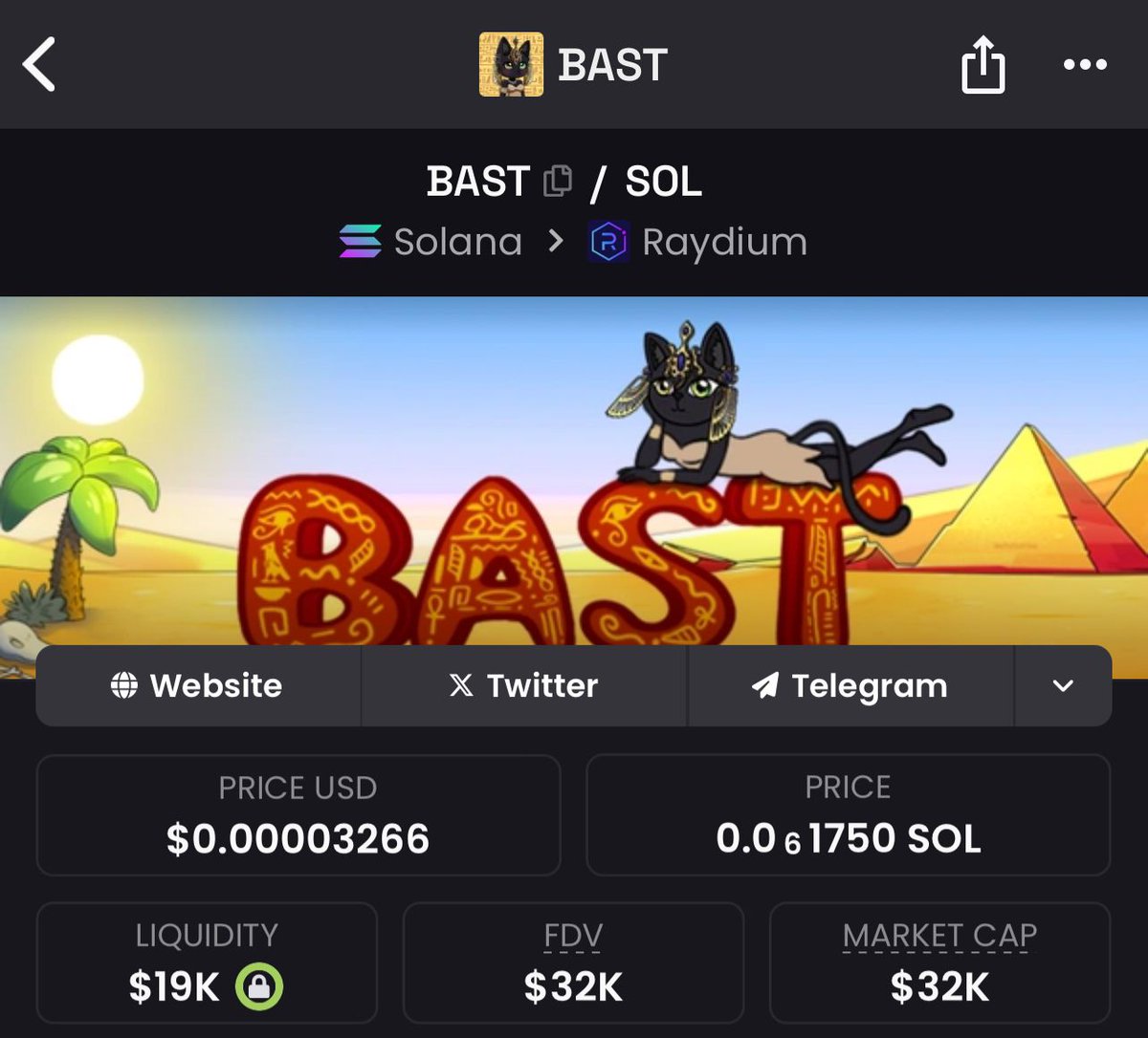 BastCatMeme's tweet photo. Dex screener banner updated 

No one can stop $BAST 

How prepared are you to join the guardian🐈‍⬛ https://t.co/xK233AJnhy