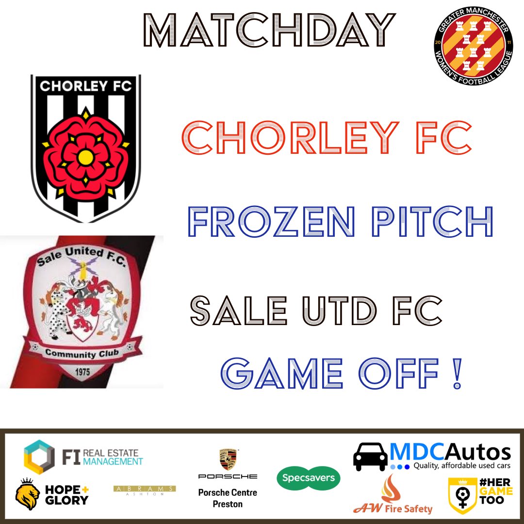 ChorleyFcWomen's tweet photo. Todays @GMWFL2011 as fallen foul of the cold snap @chorleyfc 
#TimeToThaw 🥶🥶🥶 https://t.co/4BrIiEnjbE