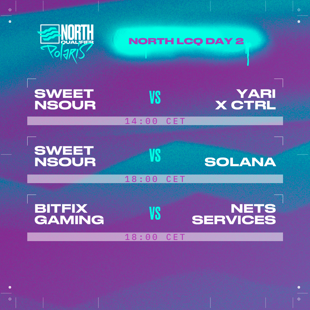 NORTH LCQ Day 2 is starting up! 

Our lovely handsome Scottish caster <a href="/KairoCasts/">Kairo</a> will be doing a community stream of some of today's matches! 
🟣twitch.tv/kairocasts 

#CLNE // #ChallengersEMEA