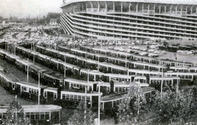 🚃 Trams line up outside San Siro