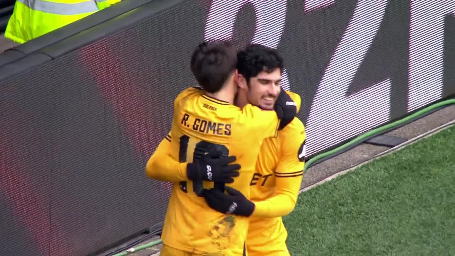 From back to front in a flash 🏎️Rodrigo Gomes caps off a well-worked @Wolves move 💪#EmiratesFACup