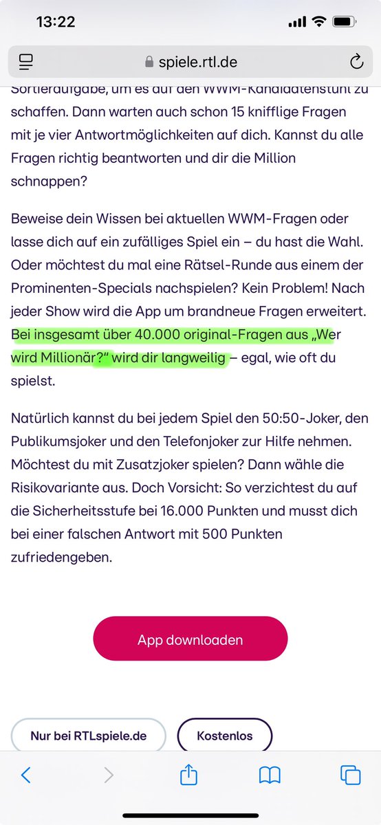 Also wenn mir langweilig wird, mach ich nicht mit bei <a href="/RTL_com/">RTL</a> #WWM 😜