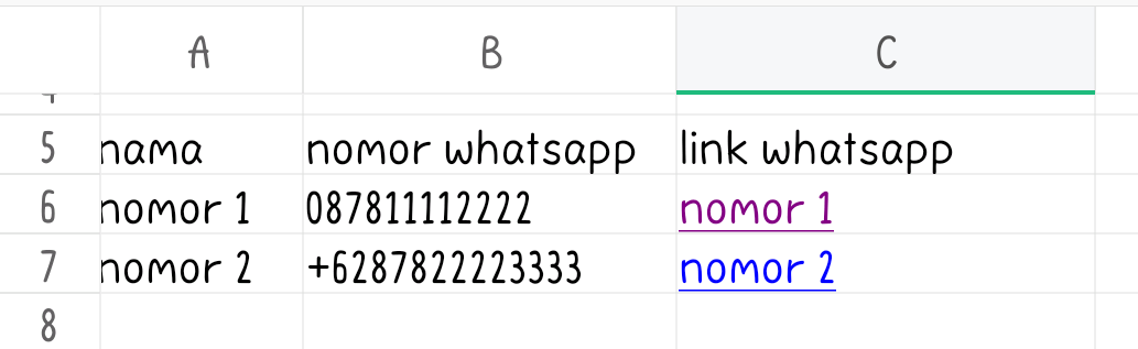 drunkttxt's tweet photo. @worksfess Incase kalo data nomor wa nya ada yg dimulai pakai 08..... dan +628.....
.
.
=HYPERLINK(IF(LEFT(B6,1)="0",CONCATENATE("https: //wa.me/62",RIGHT(B6,LEN(B6)-1)),CONCATENATE("https: //wa.me/",RIGHT(B6,LEN(B6)-1))),A6) https://t.co/9AWL5yz3pn