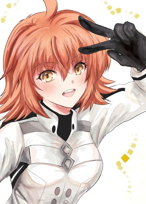 塗り絵用線画のぐだ子ちゃん自分でも塗ってみました!左肩の線の所を描き間違えていたので、セルフでお直し頂けたら大変嬉しいです。すみません…!! 