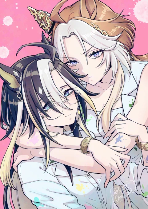 同じアクセつけるのてぇてぇ! 