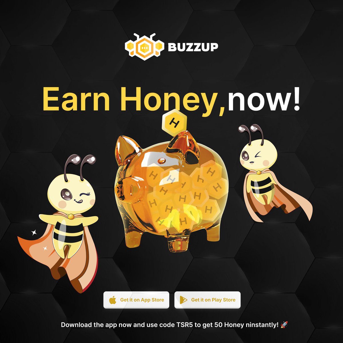 🍯Thu hoạch Honey – Rinh ETH, iPhone 16 và nhiều quà khủng!

👉 Hãy tích lũy Honey ngay bằng cách: 
Hoàn thành nhiệm vụ
Mời bạn bè 
Check-in mỗi giờ trên BuzzUp 

🎁Số lượng quà có hạn, nhanh tay thu hoạch thôi! 

Tải BuzzUp và nhập mã TSR5 để nhận ngay 50