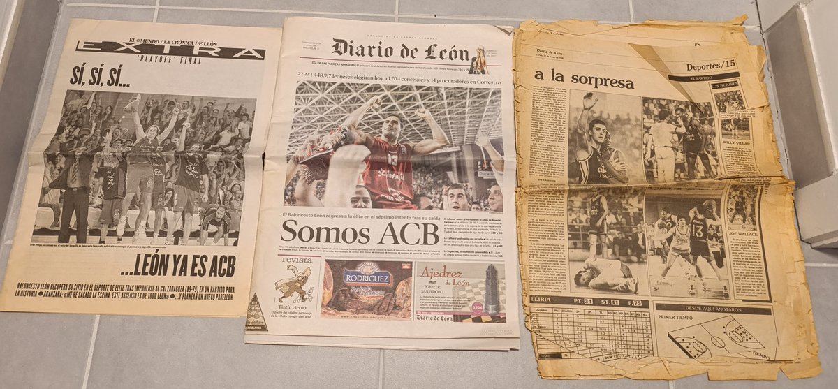 romanbayon's tweet photo. Ordenando cosas por casa aparecen estas joyas del baloncesto leonés con dos ascensos a @ACBCOM.
Ojalá @CultuBaloncesto nos dé más alegrías como estas, mimbres hay para ello y muy buenos profesionales detrás.
#AúpaCultu https://t.co/umpegoMVmL