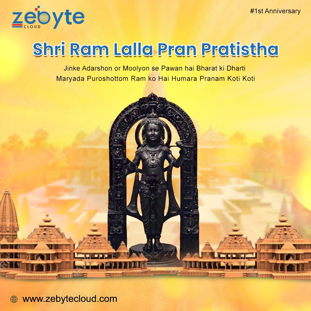 Zebyte Cloud Family wishes everyone, a first blissful anniversary of the resplendent Pran Pratistha of Prabhu Shri Ram!
#ayodhya #rammandir  #rammandir #ramlalla
#11january #Pratishtadwadashi #jaishreeram #rammandir #PratishthaFirstAniversary #RamJanmabhoomi #11January2025