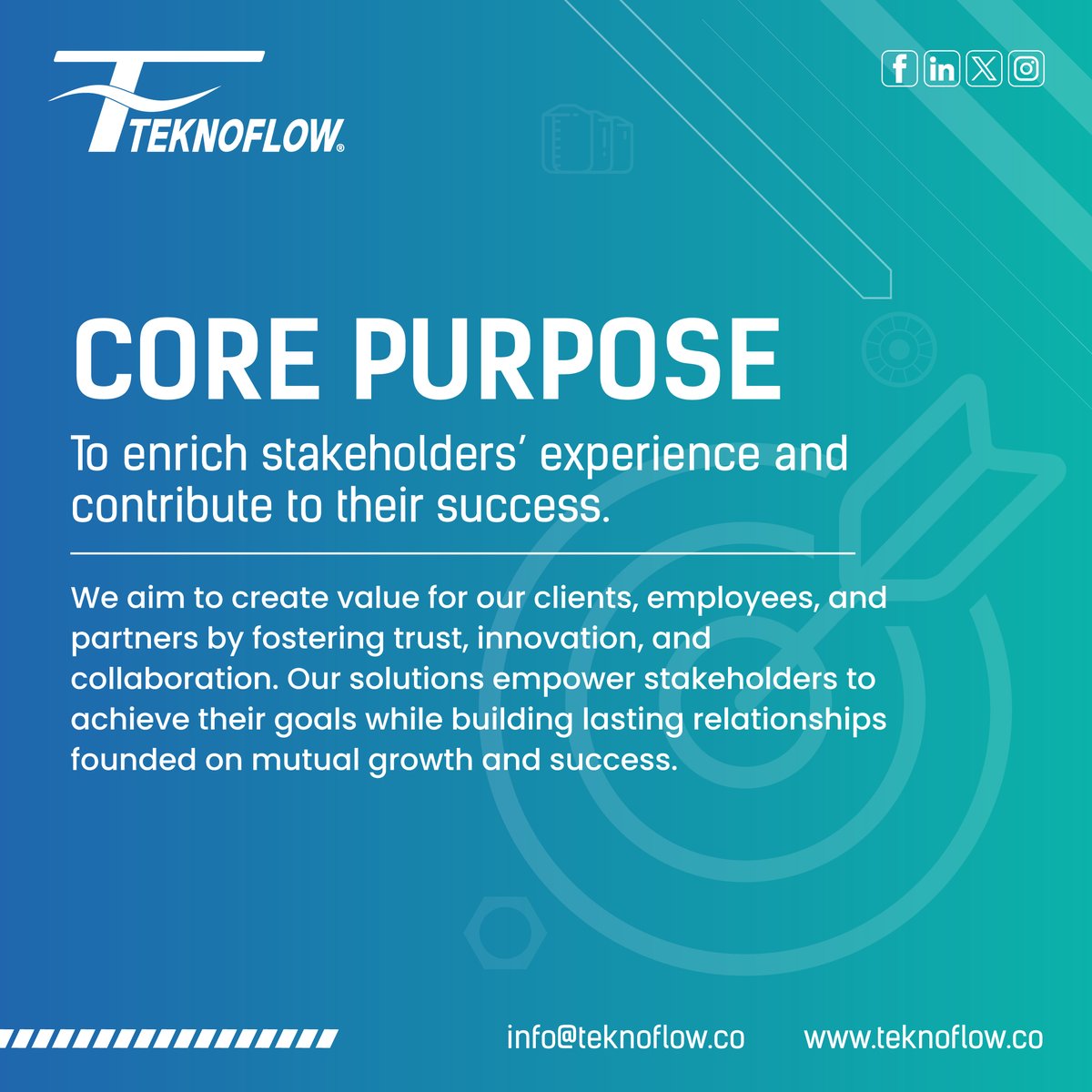 TeknoflowGreen's tweet image. Empowering stakeholders to achieve success through trust, innovation and collaboration. Together, we build lasting relationships for mutual growth. 🤝

#CorePurpose #CollaborationMatters #Teknoflow  #StakeholderSuccess #BuildingRelationships #TeknoflowGreen #ManufacturingPartner