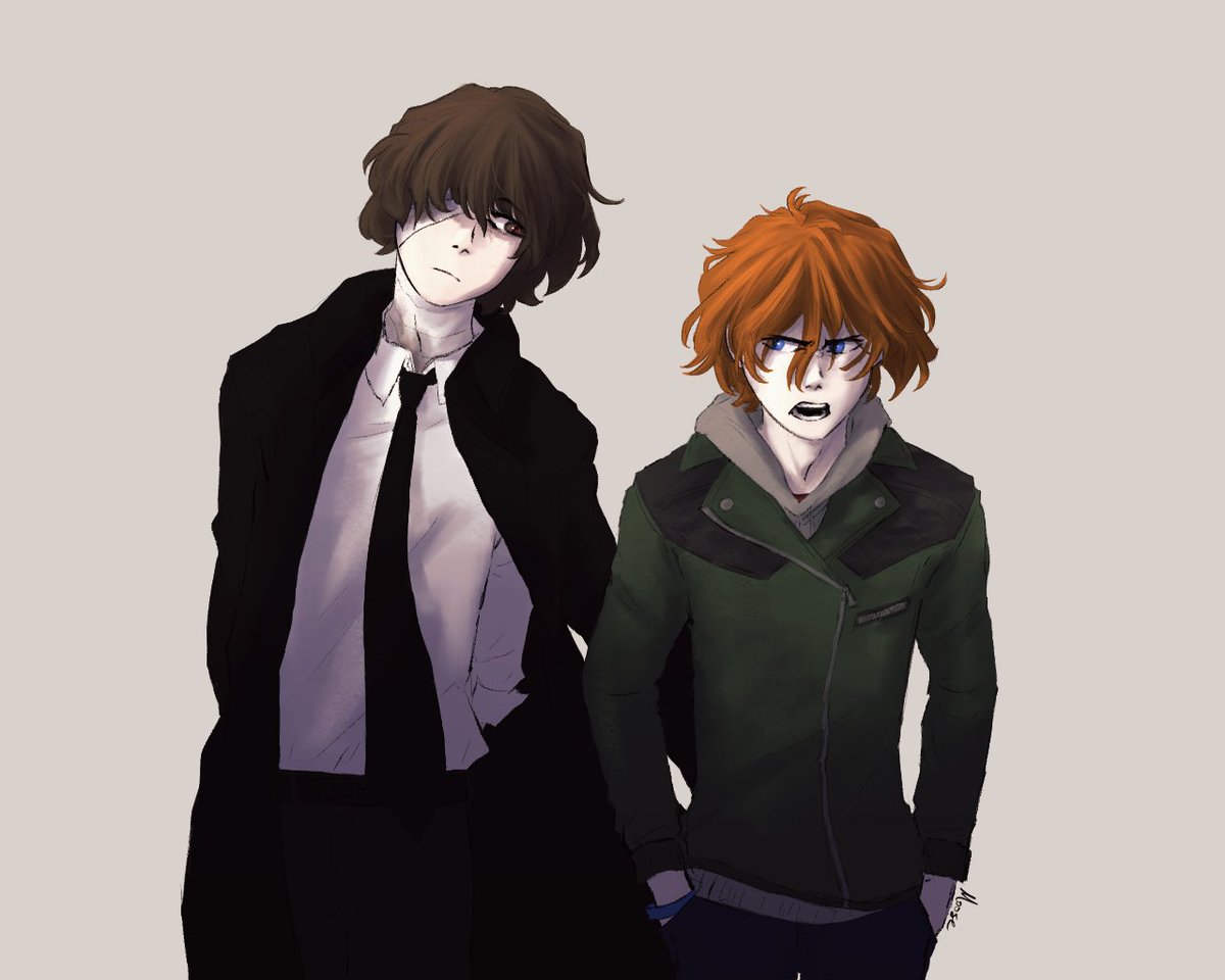 Moose27011's tweet photo. #bsdfanart #bsdtwt #soukoku #DazaiOsamu #chuuyanakahara https://t.co/xlxJp41wMZ