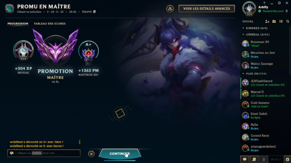 Master 16lp 28 games 64% winrate c'est juste TOUT DROIT