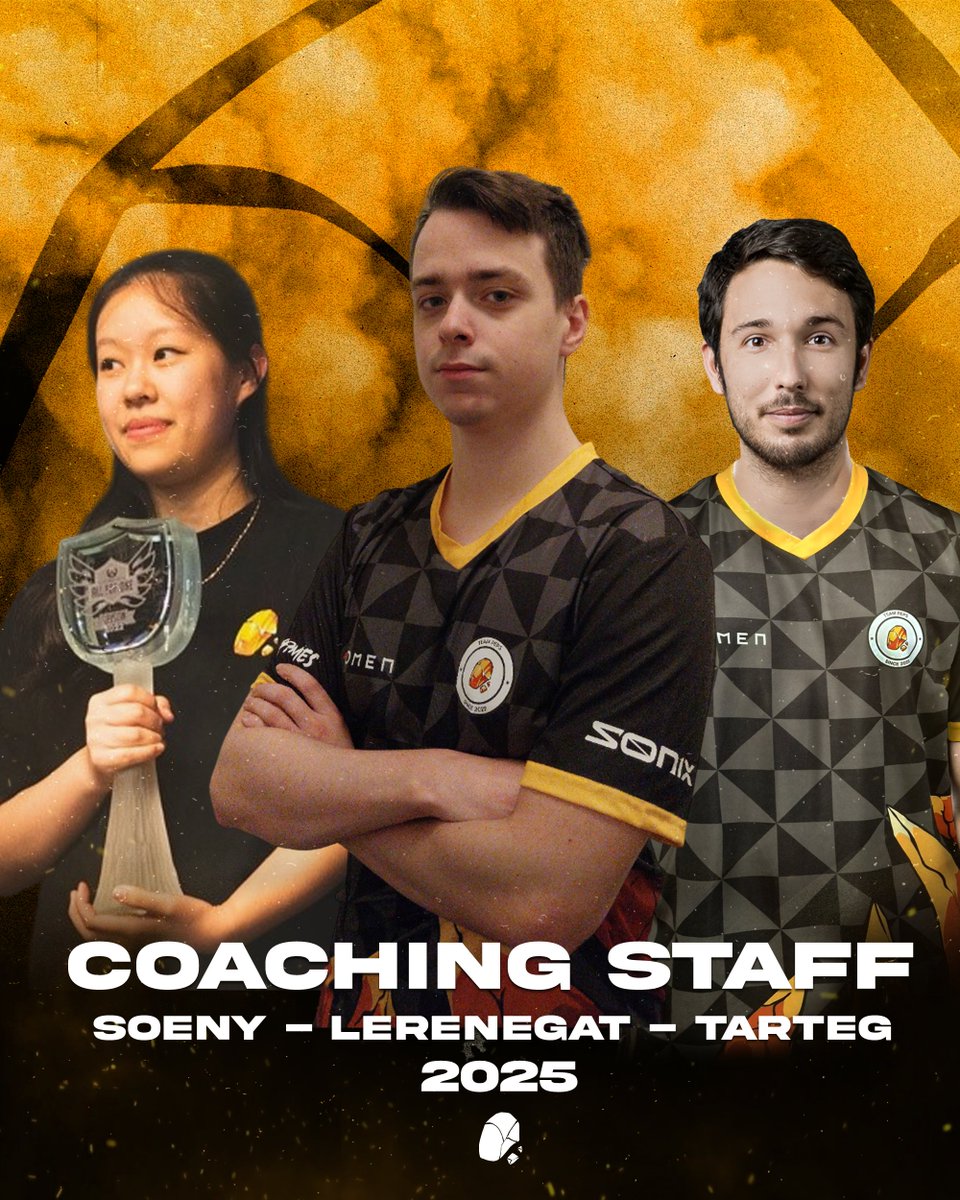 Voici notre coaching staff pour l’année 2025 sur Overwatch !

Head Coach : <a href="/Le_Renegat/">LeRenegat</a>
Performance Coach : <a href="/cl_orteg/">Clément 'Tarteg'</a>
Team Manager : <a href="/Soenyy_/">Søeny 🐢</a>

#AuxArmes ⚔️