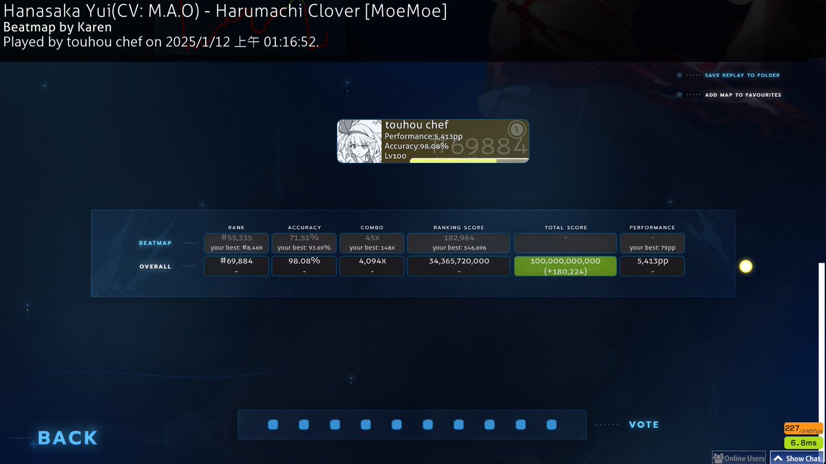 44444pc and 100 billion total score