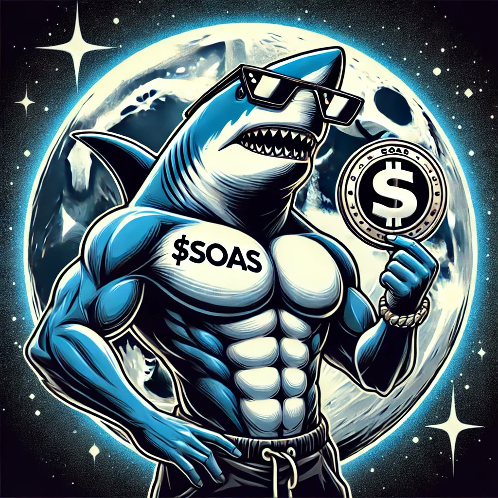 _SonofaShark_'s tweet photo. 🦈 "Son of a Shark doesn’t check the charts—he checks his reflection on the moon.

$SOAS isn’t just a coin; it’s a vibe. 🌕😎

#SOAS #SharkLife #CryptoComedy #Solana #SOL $SOL #Memecoin #MemeFi #Cryptocurrency #Crypto #ALTSEASON #MemeSeason #Defi #Moonshot #Raydium #MemeLaunch #CryptoLaunch #CoinLaunch #BTC #Bitcoin $BTC