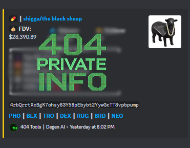 2 days later, same tool, our Degen AI Caller:

$shigga 28k to 7.2M - 257x
$TxNarrator 38K to 1.1M - 28x
$Potato 37K to 660K - 17x
$CHADQUANT 46K to 579k - 12x

404 Members + 404 AI Degen Caller = Printing