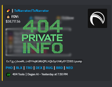 404Labs_'s tweet photo. 2 days later, same tool, our Degen AI Caller:

$shigga 28k to 7.2M - 257x
$TxNarrator 38K to 1.1M - 28x
$Potato 37K to 660K - 17x
$CHADQUANT 46K to 579k - 12x

404 Members + 404 AI Degen Caller = Printing https://t.co/phNeQtog5d