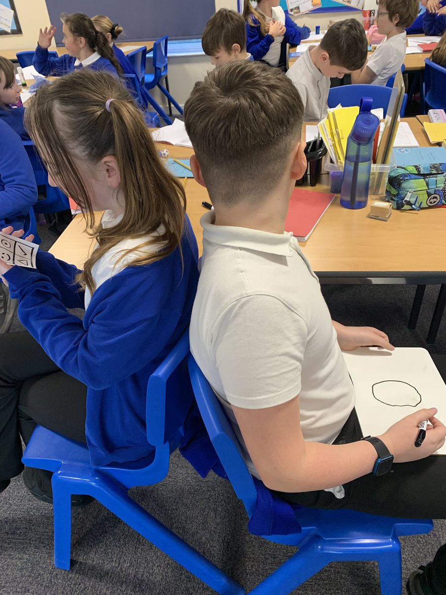 latimerprimary's tweet image. Class VL has been thinking about instructions and effective ways to explain. What better than to say it before writing it! Pairs described small pictures to each other and their partners had to draw what they said. They nailed it. 
#ClassVL
#LatimerOracy