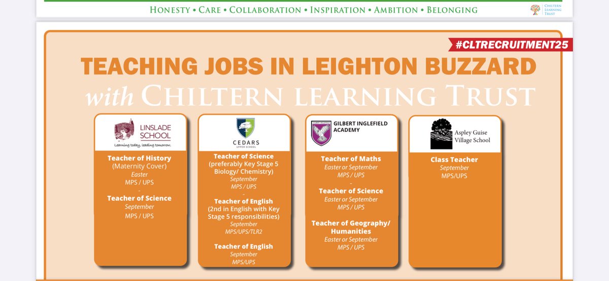 Chiltern Learning Trust (@chilternlt) on Twitter photo Fantastic opportunities in <a href="/LoveLeightonB/">Love Leighton Buzz</a> at <a href="/Cedars_Upper/">Cedars Upper School</a> <a href="/linsladeschool/">Linslade School</a> <a href="/GIASchool/">Gilbert Inglefield Academy</a> <a href="/AspleyGSchool/">Aspley Guise Village School</a> - go to <a href="/mynewterm/">MyNewTerm</a> now or DM <a href="/mjpGibbs/">Mark Gibbs</a> or <a href="/unleashing_me/">Unleashing Me</a> for a chat 👍. Superb community schools. Fantastic opportunities in <a href="/LoveLeightonB/">Love Leighton Buzz</a> at <a href="/Cedars_Upper/">Cedars Upper School</a> <a href="/linsladeschool/">Linslade School</a> <a href="/GIASchool/">Gilbert Inglefield Academy</a> <a href="/AspleyGSchool/">Aspley Guise Village School</a> - go to <a href="/mynewterm/">MyNewTerm</a> now or DM <a href="/mjpGibbs/">Mark Gibbs</a> or <a href="/unleashing_me/">Unleashing Me</a> for a chat 👍. Superb community schools.