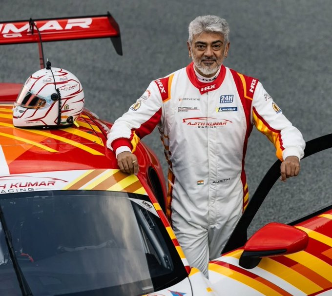 Real_Racers_In's tweet photo. "Best wishes to #ThalaAjith Kumar for an epic showdown at Dubai Racing! 🏁 Your passion for speed inspires racers worldwide. 🏎💨 Here's to a victorious race and a thrilling finish! 🏆

#DubaiRacing #RealRacersIN #INDGamesINA #Ajithkumar𓃵  #24HDUBAI https://t.co/rwNJnk9n9X