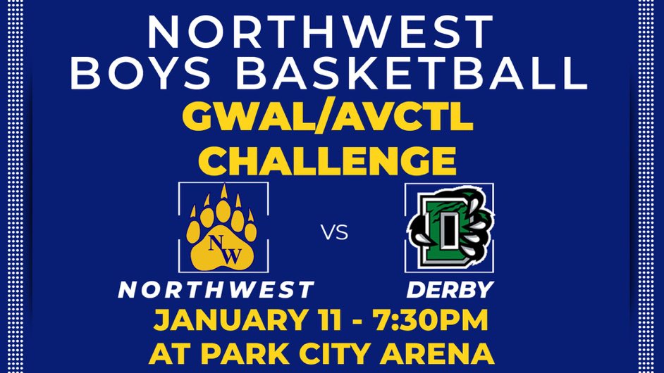 NWGrizzlyHoops's tweet image. Massive game tonight! We take on undefeated and really good Derby team. 7:30 at Park City Arena. Grizzly Nation we need you out there!