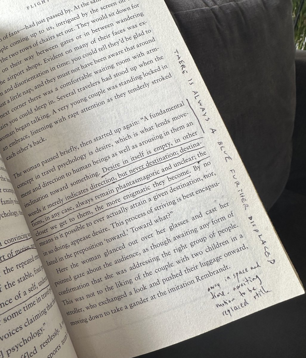 mjcglz's tweet photo. started a book club with my mother and grandmother, and suggested we start flights by olga tokarczuk. it’s a reread for me, and i found this from a few years ago: 

“there is always a blue further displaced”, yes. https://t.co/1gAYgO0JVB
