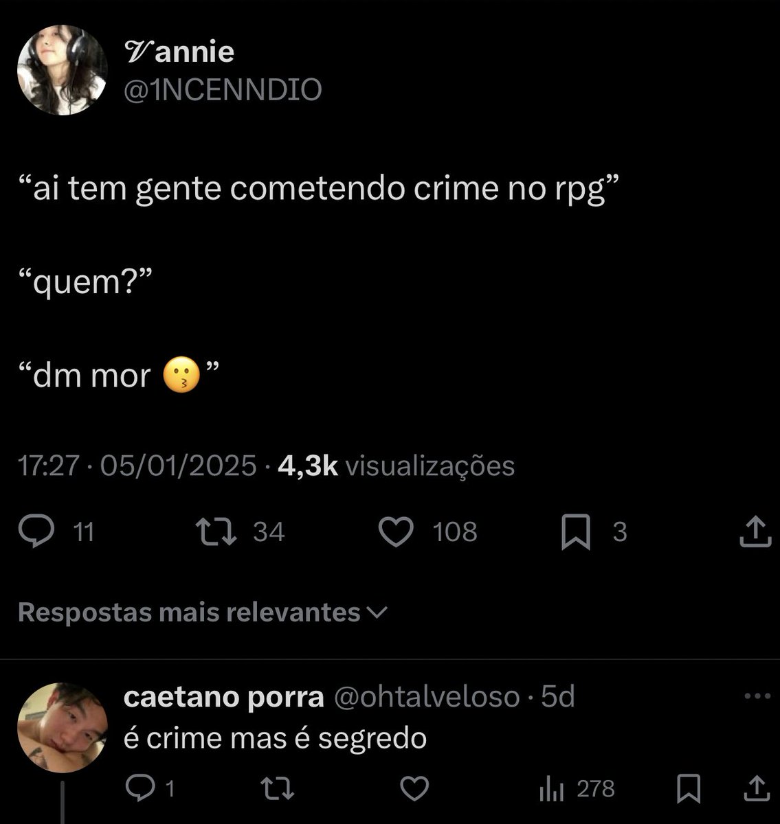 twvanshi's tweet photo. eu já x eu nunca: 
— postei metade de uma fofoca na tml e respondi “vou te contar na dm” pra quem perguntou o que tá rolando. https://t.co/ZDVsMayTNs
