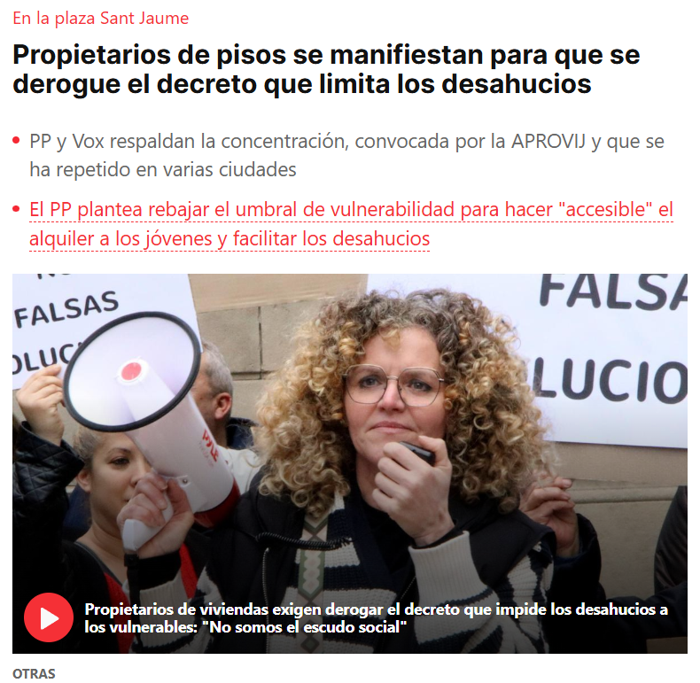 HabitatgeVKK's tweet photo. La notícia als mitjans vs. La realitat 

Menys de 20 persones, comptant a alguns polítics marginals d'extrema dreta. Quina vergonya, @el_Periodico. https://t.co/mlcKsoRQAI