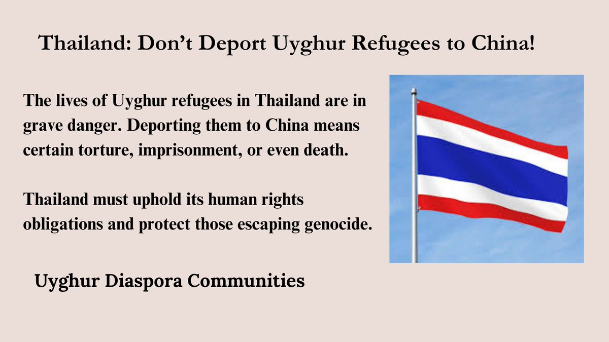 Thailand: Don’t Deport Uyghur Refugees to China!