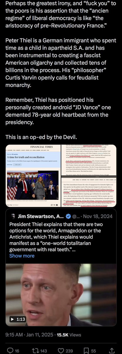 winkie_doo's tweet photo. #SuperStew is on it. He’s decided a hidden message from the “Antichrist” Peter Thiel. The avg person isn’t keen to it, but it’s no match for Jim Stewartson. https://t.co/LD7GVpB4MP