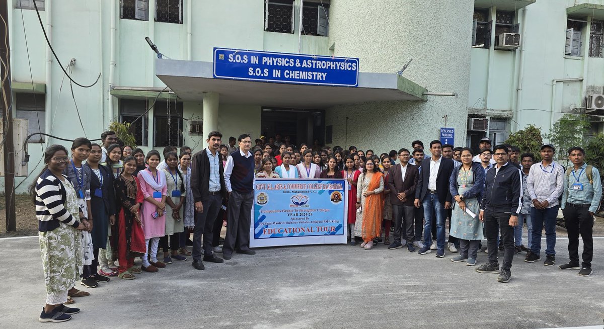 DST_PURSE_PRSU's tweet photo. SSR activity under the DST PURSE Project with https://t.co/uGQKkZGm9C. students from Govt. K.L. College, Bagbahara exploring research facilities and learning about opportunities in advanced research. Inspiring young minds! #SSRActivity #DSTPURSE #Research #Inspiration https://t.co/7Onj0JWwkj