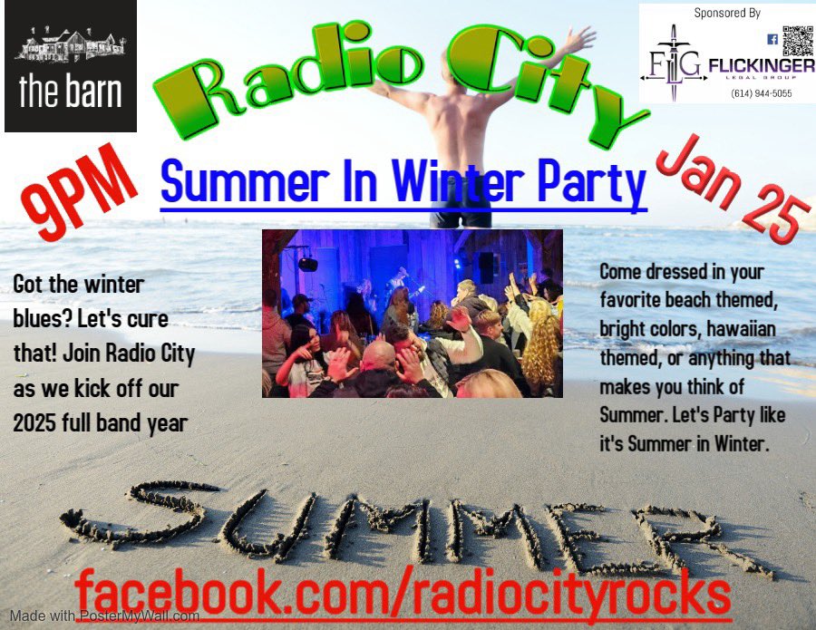 RadioCity_Rocks's tweet image. Two weeks from tonight at The Barn January 25.

Event Link - facebook.com/events/5576970…

Come dressed in your favorite beach themed, bright colors, hawaiian themed, or anything that makes you think of Summer

#radiocityrocks #summerinwinter #partyatthebarn #thebarn #thebarndublin
