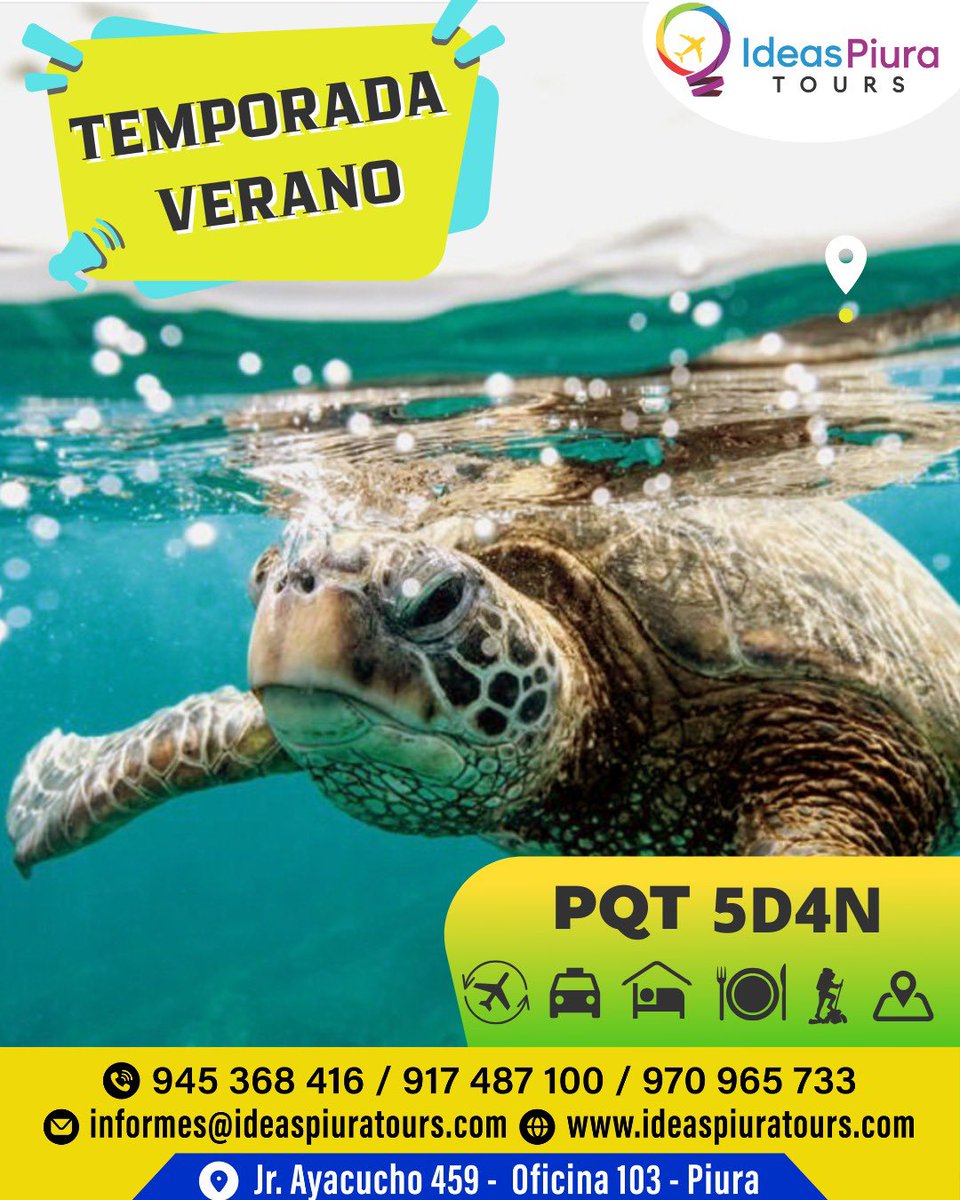 Ideaspiuratours's tweet photo. 👉 “𝐓𝐄𝐌𝐏𝐎𝐑𝐀𝐃𝐀 𝐕𝐄𝐑𝐀𝐍𝐎, 𝐯𝐚𝐜𝐚𝐜𝐢𝐨𝐧𝐞𝐬 𝐈𝐧𝐨𝐥𝐯𝐢𝐝𝐚𝐛𝐥𝐞𝐬” 🌊☀️☀️
Buscas #sol , #playa y #diversion … El #nortedelperu espera tu #visita los mejores #tours y #playasdelnorte  #ideaspiuratours #agenciadeviajes y #turismopiura #viajespiura https://t.co/HQf6RPiRNu