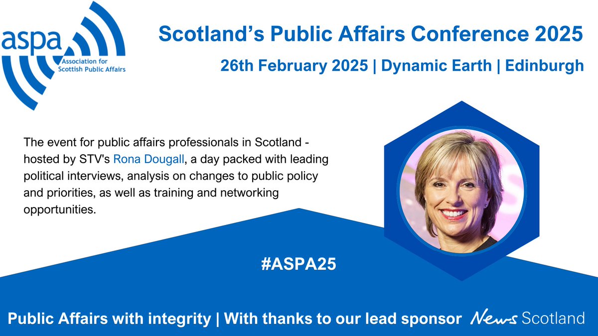 A packed agenda for #ASPA25 this year - the leading event for public affairs professionals in Scotland - make sure you reserve your ticket.

<a href="/ASPA_network/">ASPA</a> 

eventbrite.co.uk/e/aspas-2025-c…
