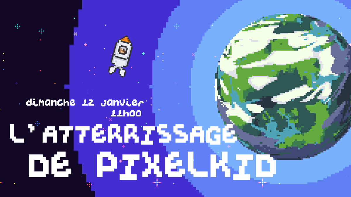 Je poste presque plus ici parce que je suis sur le ciel bleu à la place, mais ça vaut le coup cette fois !

C'est la fin de l'arc cosmique de Pixelkid demain matin à 11h ! Vous voulez être là pour l'atterrissage sur la nouvelle planète !! #VtuberFR