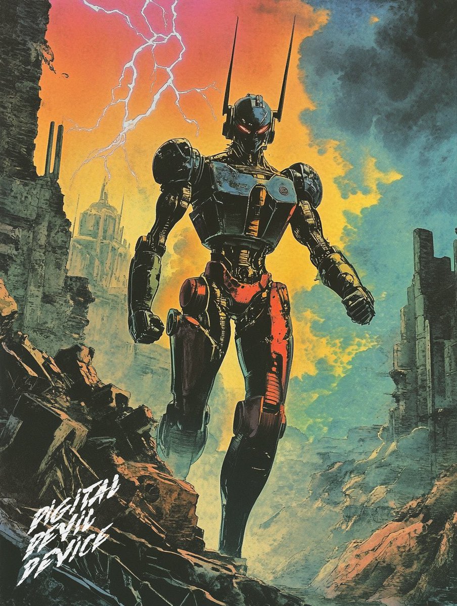 DigitalDevilDev's tweet photo. Black Robot Suit Hero
#DigitalDevilDevice #digitalart #aiart #scifiart #pixelart #neotokyo #cyberpunk #サイバーパンク #赛博朋克 #사이버펑크 https://t.co/nQWXcTRmud