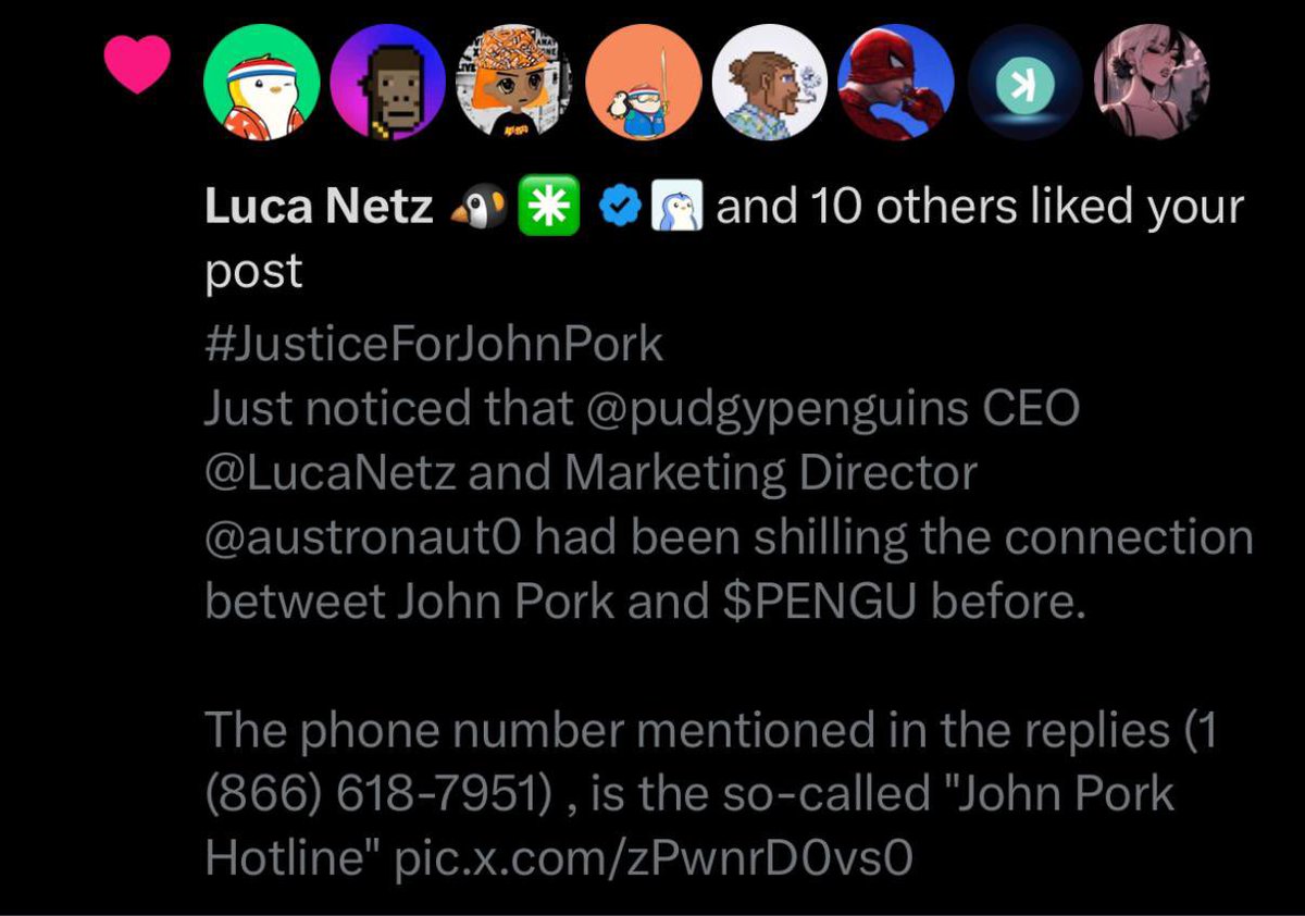 datadegen13's tweet photo. @Olking07 That would definitely work with $pork if you know you know #JusticeForJohnPork @austronaut0 knows what he’s doing when it comes to marketing pengu will find Justice https://t.co/3ia9hKX07L