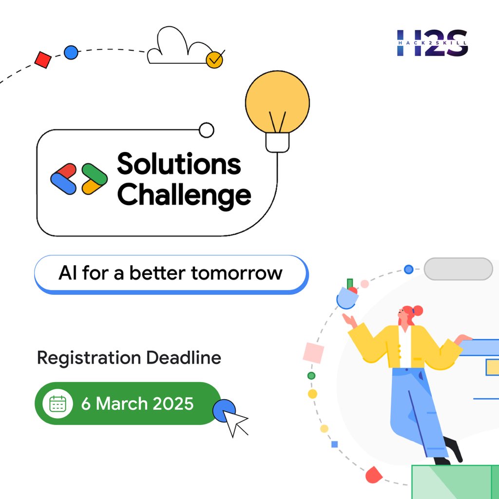 gdgIILM's tweet photo. I have registered for solution challenge. Have you? 🤔👀
#GDGSolutionChallenge #GDGonCampus @GoogleDevsIN @hack2skill https://t.co/Tmd7hXyOfE