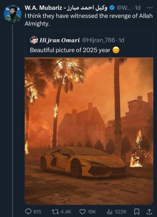 Why are Muslims happy and rejoicing over Los Angeles fires?