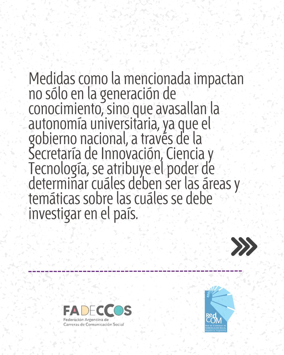 Compartimos la declaración emitida por REDCOM y FADECCOS, al respecto de la  la Resolución 10/2025. 
(1/2)