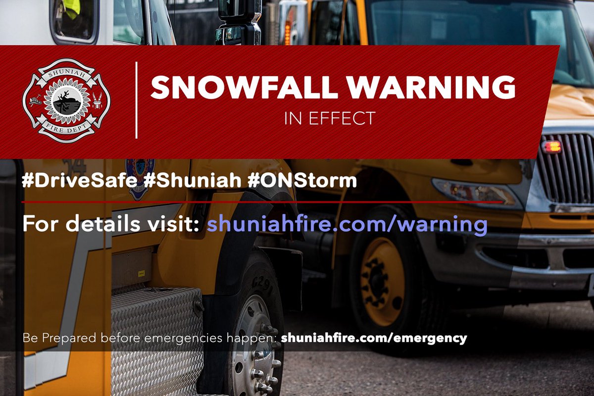 ShuniahFire's tweet photo. SNOWFALL WARNING IN EFFECT issued by @ECCCWeatherON. 

Significant snowfall is expected Sunday into early Monday morning which could result in hazardous travel and reduced visibility. 

Details: https://t.co/eqTtz2fzJI

#Shuniah #ONStorm #ONHwys https://t.co/JkMdUn00kV