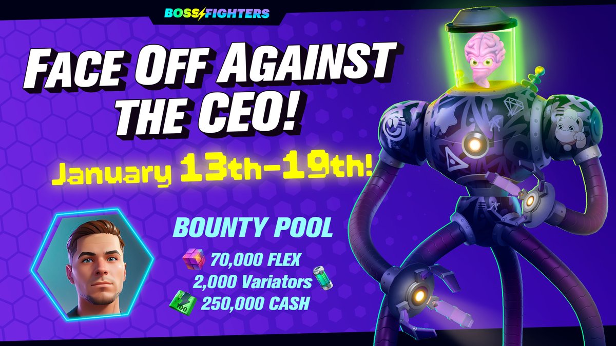 🎮 Think you can take on the creator of BOSS FIGHTERS? 💥

Next week, you’ll get the chance to square off against the mastermind behind the game. 🕶️ Defeat him and score some epic rewards—because bragging rights aren’t enough! 😏

Details here 👉  bit.ly/3PsKLPp

💪 Time