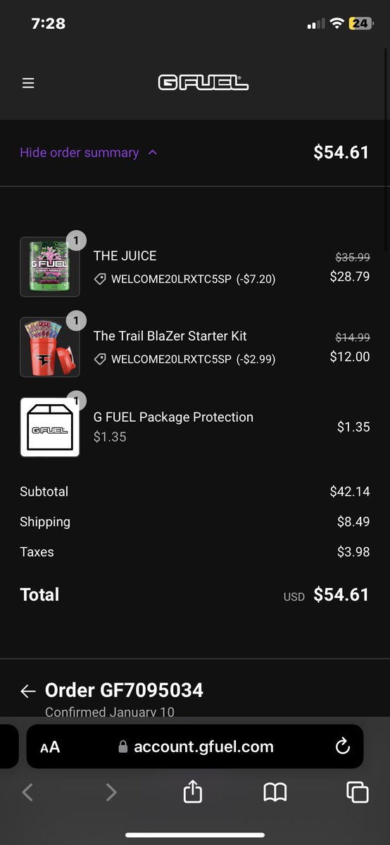 LowrySC's tweet photo. First time trying g-fuel! 
Thank you @Jev for the discount what a legend. https://t.co/Aq30IzYeR3