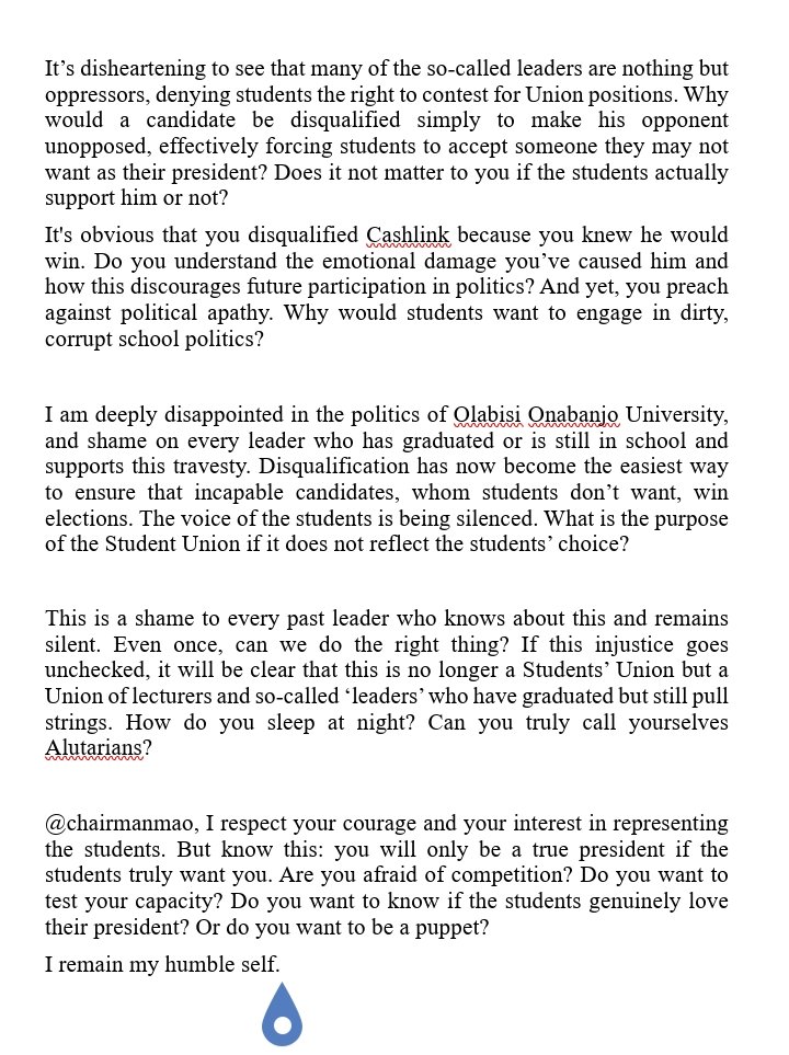 Alwaysbolajy's tweet photo. #CashlinkDeserveIt #SamrichAFailLeader #OOUSUG
#saynotogodfatherim
@nansjcclagos23
@NansNational
@NASAJSCStudents
@NansNational
It's disheartening to see that many of the so-called leaders are nothing but oppressors, denying students the right to contest for Union positions. https://t.co/gwdq6aOgCf