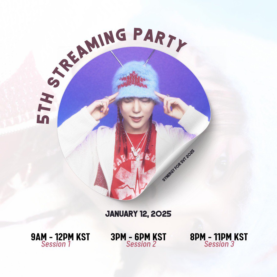 synergyforsvt's tweet photo. [STREAMING PARTY]

CARATS, come and join Synergy in our 5th Streaming Party for #PRIME_TIME on YouTube &amp; Spotify!

Schedules:
1st: 9AM - 12PM KST
2nd: 3PM - 6PM KST
3rd: 8PM - 11PM KST 

#SynergyStreamingParty #BSS_CBZ @pledis_17 https://t.co/x60hS1HHfz