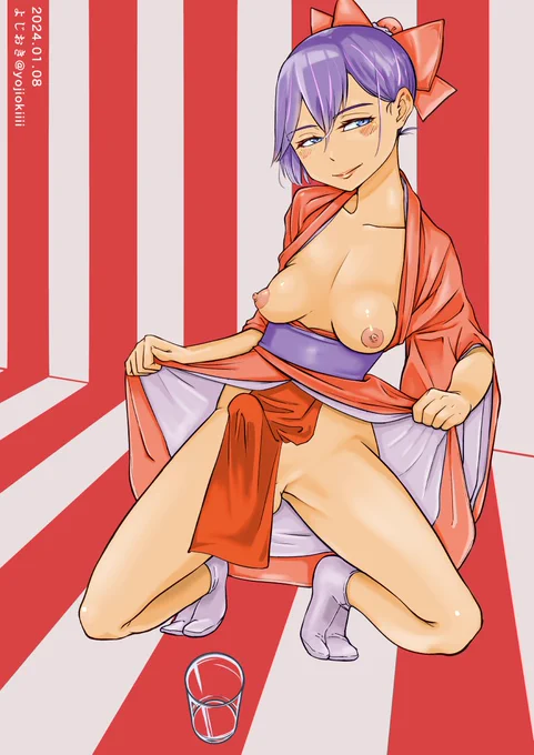 今年描けてないので去年の正月ふたなりを再掲