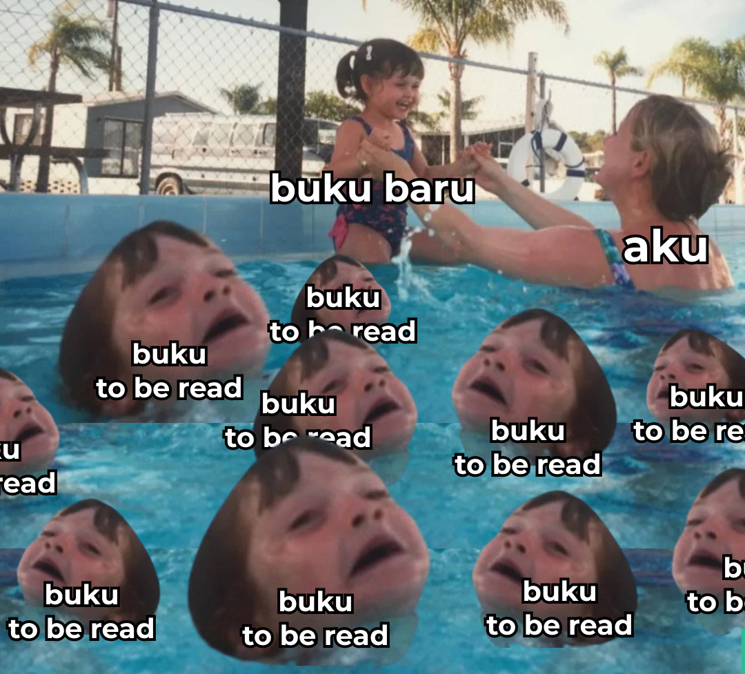 POV: aku yang resolusi 2025-nya "tahun baru, buku baru" 😇