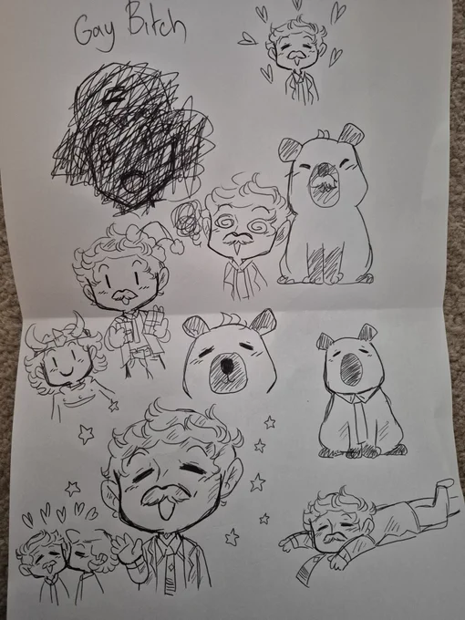 I forgot I doodled a bunch of mobius on Christmas whilst we were playing guess the song 🙈 