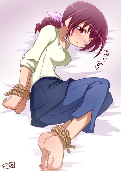 Skeb一件納品しました!星空育代さんが手足を縛られて横たわってる絵!https://t.co/qsofA0MGLg #Skeb #Commission @skeb_jpより 